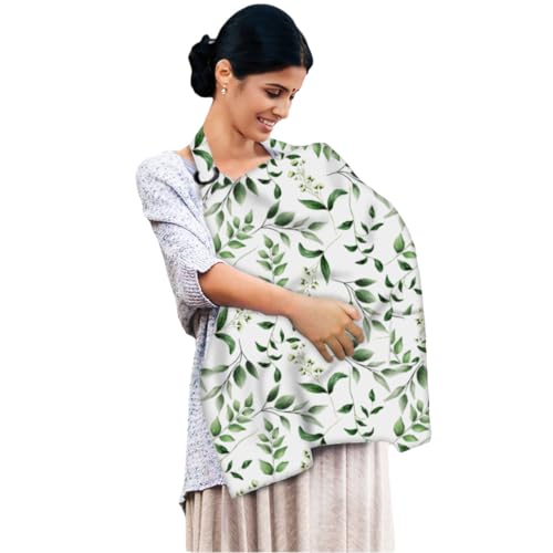 Image of a baby cherry-Nursing Cover, Nursing Covers for Feeding Mom, Feeding Cover Breastfeeding Mother, Feeding Cover for Mom, Multi-Use, Breathable, 360 Full Privacy (Green),1 Count