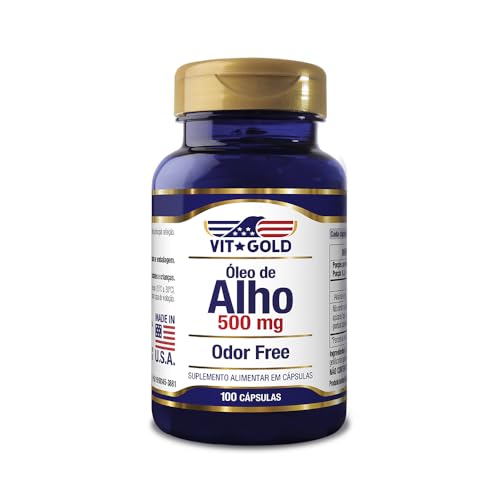Óleo De Alho 500mg Odor Free Vitgold 100 Cápsulas