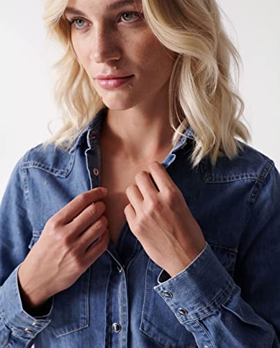 Salsa denim shirt mujer para un look casual sofisticado de diario 6