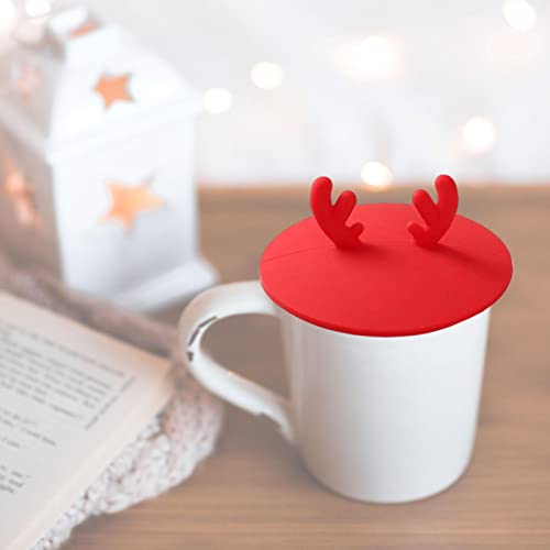 Couvercle de tasse en silicone bois de cerf mignon idée cadeau originale