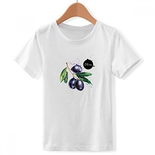 T-shirt garçon aquarelle olives idéal pour les sorties d'été