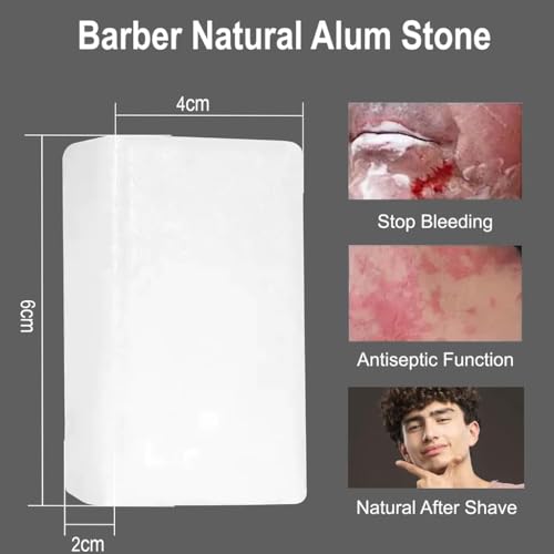 Image of Adbeni Premium Alum Bar (Fitkari) 100g x 2pcs | for Men & Women | Natural After Shave Care | For Skin Tightening, Underarm Freshness, Pimples Care & Foot Care | Travel Friendly Crystal Stone