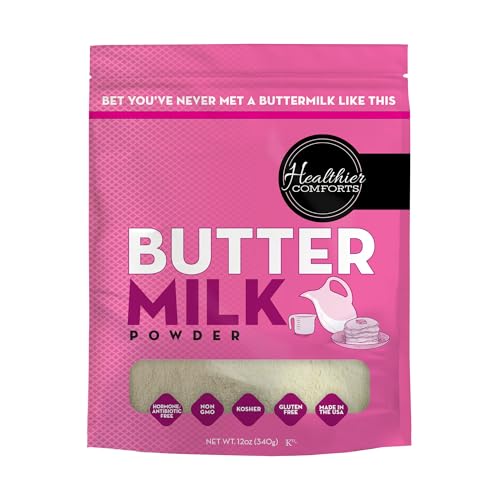 Healthier Comforts Premium Cultured Buttermilk Powder | Kosher, Gluten Free,