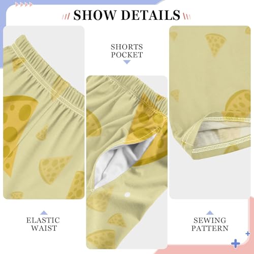 Piece of Cheese Boys Pants Boys Athletic Pants Long Pant for Boywith Pockets Wide-Leg Size 6-14Y4