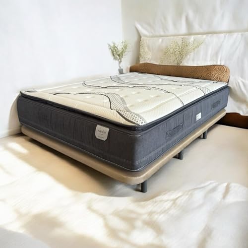 Sueña y Descansa Colchón de Muelles Ensacados Top Visco, Alta Firmeza, 30 cm de Altura, 150x190 cm, con Viscoelástica y Tejido Transpirable