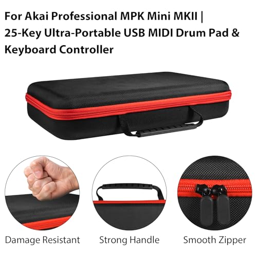 Image of Carrying & Protective Case for Akai Professional MPK Mini MK3 & MKII | MPK Mini Play -25 Key USB MIDI Keyboard Controller (Case Only)