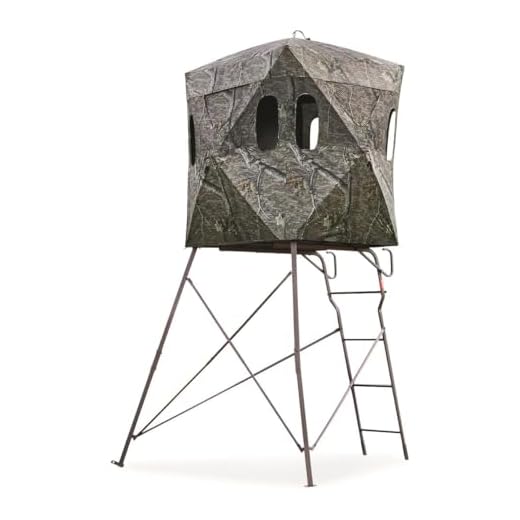 Guide Gear 6' Tripod Hunting Tower Blind, 2-Man Stand Elevated, Hunting Gear Equipment Accessories, 4x4