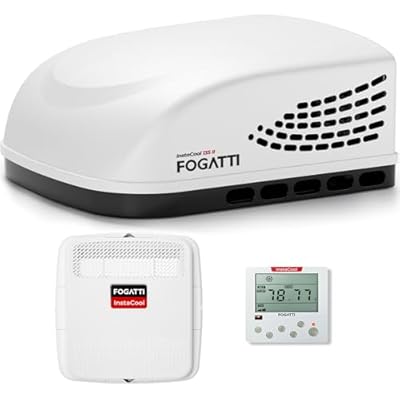 FOGATTI RV Air Conditioner InstaCool 13500BTU Non-Ducted, Rooftop AC Unit RV, All in One Unit, Easy Install, Quiet AC, For Camper, 115V