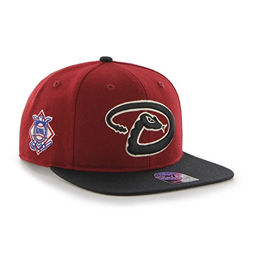 '47 Arizona Diamondbacks MLB Razor Red Sure Shot Two Tone Brand Flat Bill