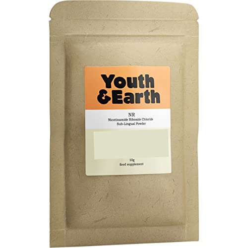 Youth & Earth NR (Nicotinamide Riboside Chloride) Sublingual Powder 10g, NAD+ Booster, Anti-Aging