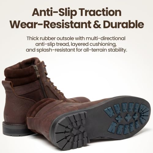 Image of Arkbird Mens Chelsea Boots, Stylish and Comfort Leather Chukka Ankle Boots with Zipper