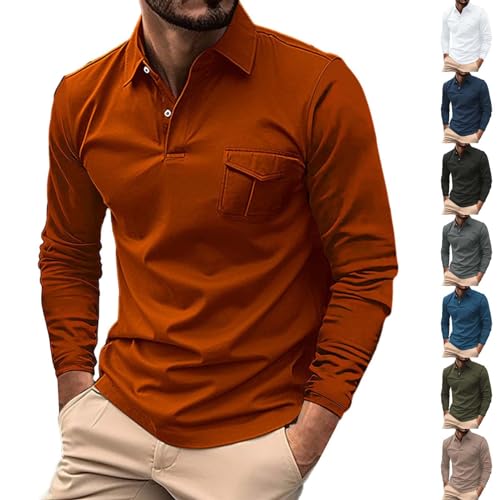 Polo para hombre manga larga cuello con botones miniatura 3