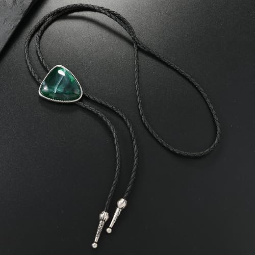 Image of Joxevyia Bolo Tie for Men Vintage Cow Skull Leather Rope Western Cowboy Necktie Vintage Bola Tie Gift for Him