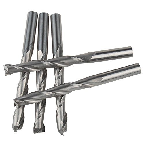 EU_HOZLY Juego de 5 brocas de carburo sólido para fresadora CNC de doble flauta de 6 x 42 mm Cover