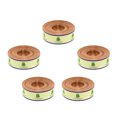 TREEMAISON Copper Strip Vastu Remedy for Entrance, Maha Vastu Remedy for Toilet Correction and Zone (Copper, 8 FEET, 12MM WIDHT, 0.2MM GAUGE) (Pack of 5)