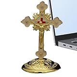 Generisch Jesus Kreuz Statue - Religiöse Figur Erinnerungsstück | Kreuz Tisch Dekoration | Für Nachttisch Schreibtisch Tisch Badezimmer Kamin Sims Treppe Wohnung Feiertag Geburtstag