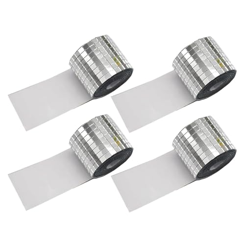 Adhesivos autoadhesivos para bola espejada, baldosas de vidrio espejado para manualidades, decoración de fiestas y proyectos DIY miniatura 7