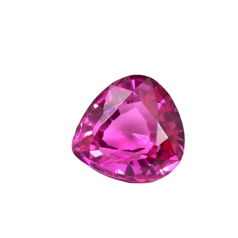 Saphir rose romantique en cœur pour fabriquer un pendentif cadeau