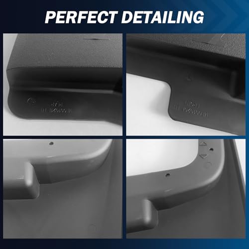 Image of Mud Flaps Compatible with Ford F-150 2015-2020 | Fits with OEM Fender Flares| Front & Rear Splash Guards | 4PCS Set | No Drill Installation | ABS Molded, Black
