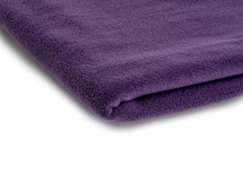 Polaire en tissu haute qualité Fleece 200 g/m² - Disponible en 50 couleurs - 50 x 155 cm (Violet foncé)