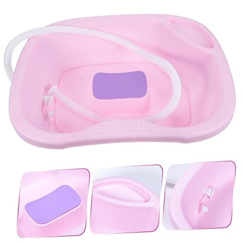 GOOHOCHY Portable Hair Washing Basin for Bedside Use Shampoo Bowl for Elderly Pregnant Women Boys and Girls Easy to Clean Plastic Hair Wash Sink for Home Care and Bedridden Patients