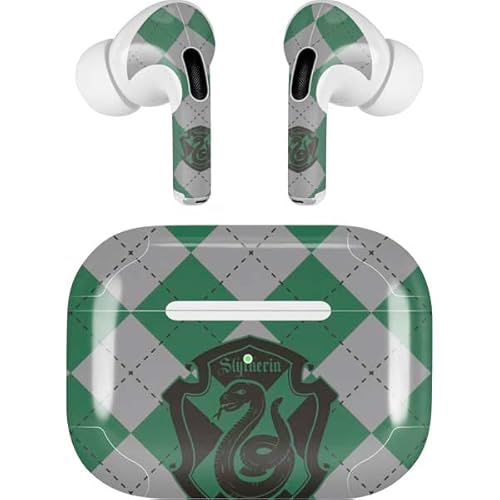 Skinit Decal Audio Skin Compatible with AirPods Pro 2nd Gen - Officially Licensed Wizarding World Harry Potter Slytherin Crest Design