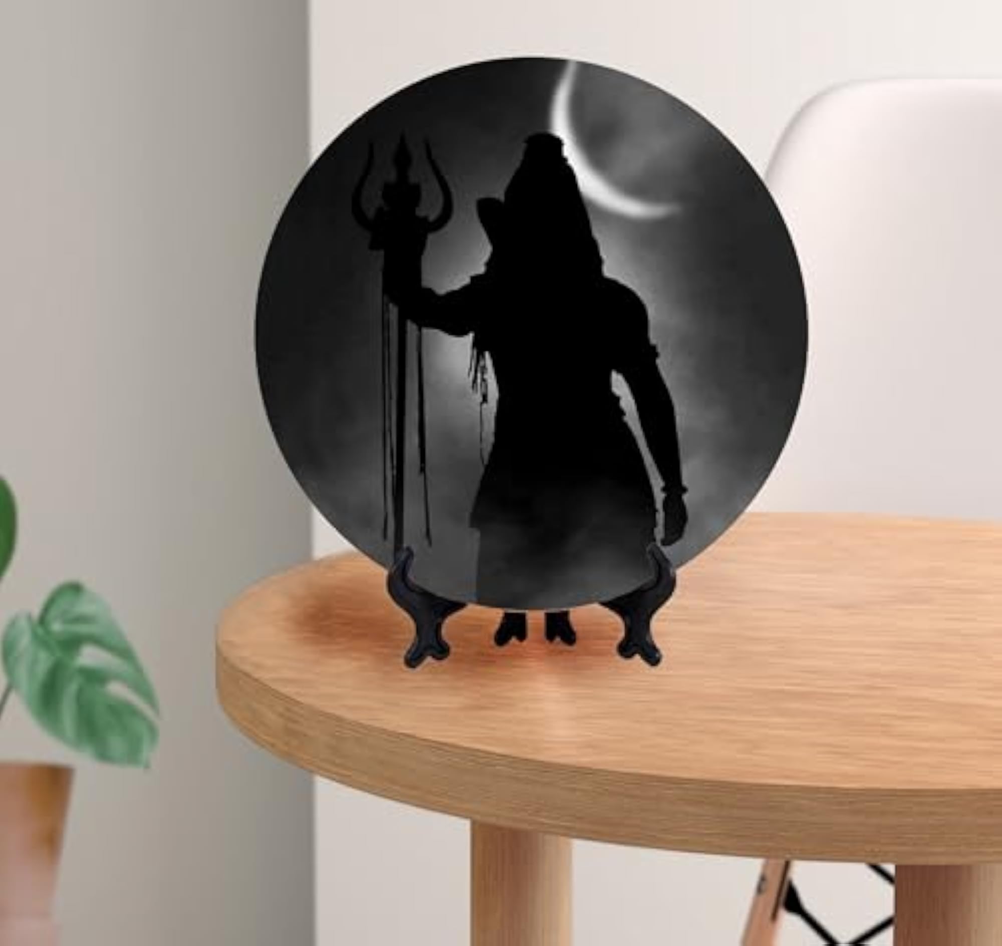 Lord Shiva Art Plate, Decorative Ceramic Gift