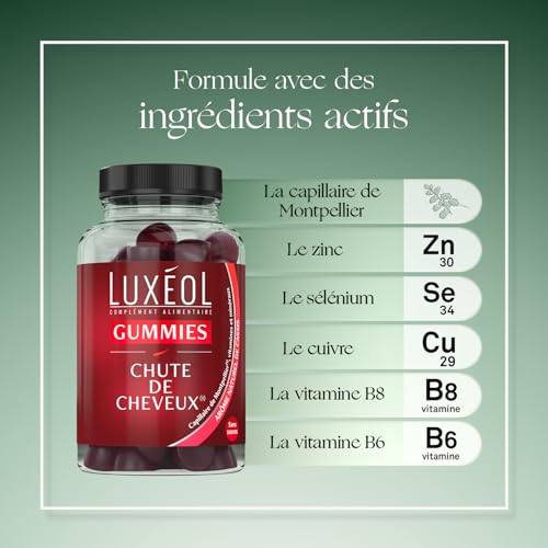 Chute de cheveux Luxéol pack trimestriel avec gélules et shampooing 200ml