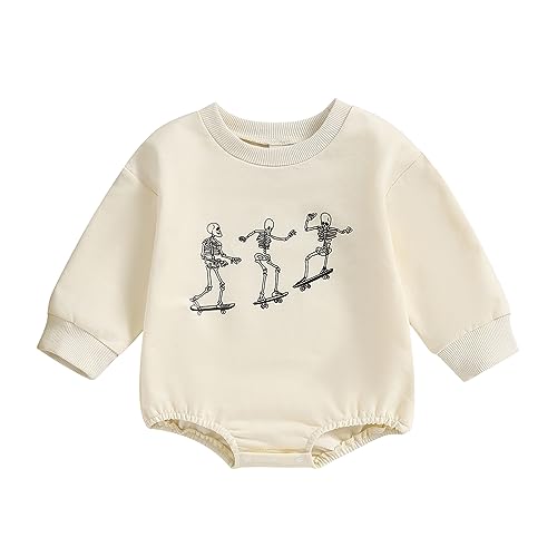 Sprifallbaby Baby Halloween Clothes Girl Boy Spooky Pumpkin Romper Sweatshirt...