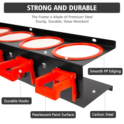 Dosenhalter für Sprühflaschen, 2 Stück Spraydosenhalte, Sprühflaschenhalter mit Aufhängehaken, 8 Auto Reinigungsbürste, Sprühdosenhalter mit 5 Dosenhalter Schlitzen, Wandhalterung Spraydosenregal