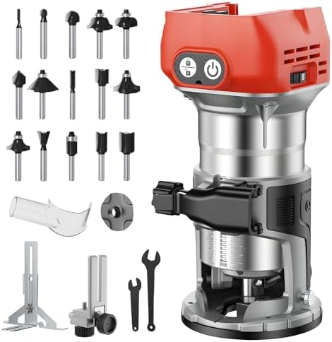 Cordless Mini Router Cordless Compact Router Compatible with Milwaukee 18V Battery (Bare ...