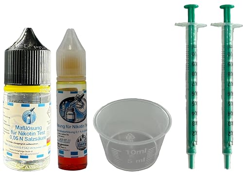 Kit de prueba de nicotina - determinación de nicotina en líquidos - juego completo