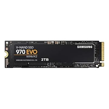 SAMSUNG Unidade interna de estado sólido SSD 2 TB M.2 NVMe 970 EVO + fotografia Adobe CC de 2 meses com tecnologia V-NAND (MZ-V7E2T0BW)