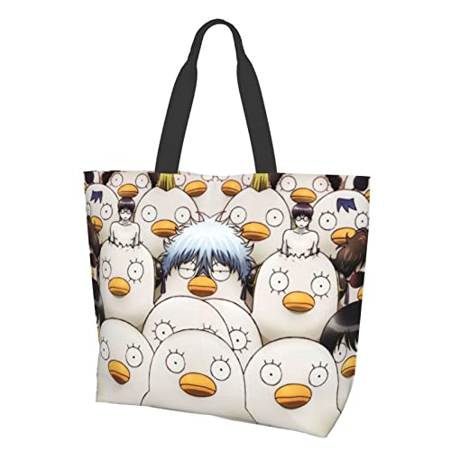 銀魂gintama ボディーバッグ マザーズバッグショッピングバッグ 大容量 する レディース トートバッグ くまのがっこう 手提げバッグ 化粧袋 エコバッグ コンビニバッグ 買い物袋 軽量 耐久性ワンショルダーコンビニエンスバッグ 幅50×高さ40cm 厚み15cm
