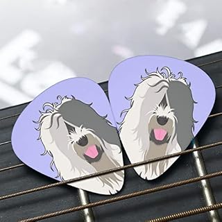 Old English Sheepdog Lot de 12 médiators fins et épais pour guitares acoustiques électriques et basses - Les Beatles, Paul McCartney, John Lennon, RIngo Starr, George Harrison Old English Sheepdog Lot de 12 médiators fins et épais pour guitares acoustiques électriques et basses – Image 7