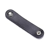 PU Cord Data Cable Organizers Wire Clips Tidy Storage Cable Cable Winder USB Cable Earphone(black-1pc Short)