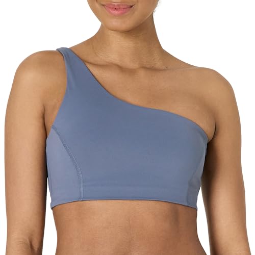 Image of Amazon Essentials Women's Active FormFlex Buttery Soft Light Support One Shoulder Strappy Back Sports Bra