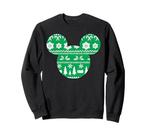 Sweat Mickey Disney de Noël anti-froid pull doux avec flocons de neige