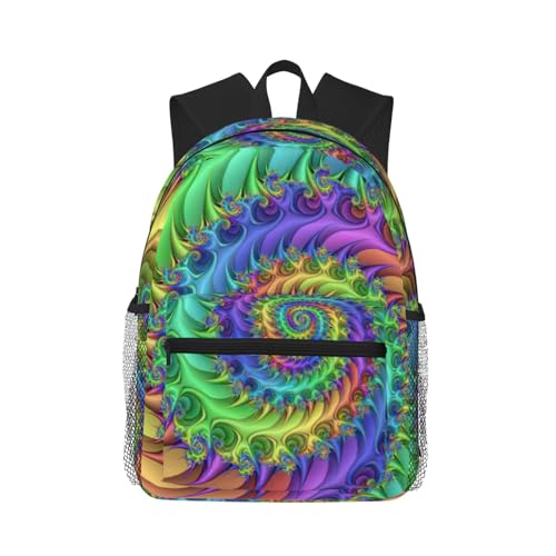 Sac à dos décontracté tie-dye noir pour simplifier vos déplacements sans effort