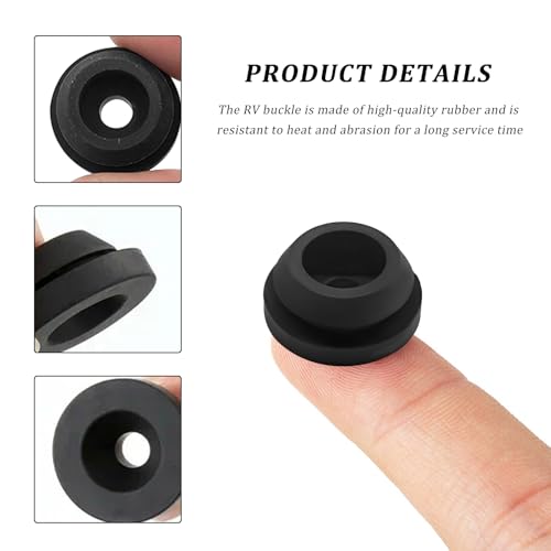 BWBWND 8 PCS RV Stove Top Grommets, Rubber Cover Grommet Replacement Protect Cooktop from Scratches, Round Stovetop Grates Grommet Kit for Camper Trailer Kitchen, Car Accessories