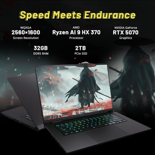 Image of GIGABYTE AERO X16 16 inch WQXGA 165Hz Gaming Laptop, AMD Ryzen AI 9 HX 370, 32GB DDR5, 3TB Storage (2TB SSD+1TB Dock), GeForce RTX 5070 8GB GDDR7, Backlit Keyboard, FHD Camera, Wi-Fi 6E, Win 11 Pro, Gray