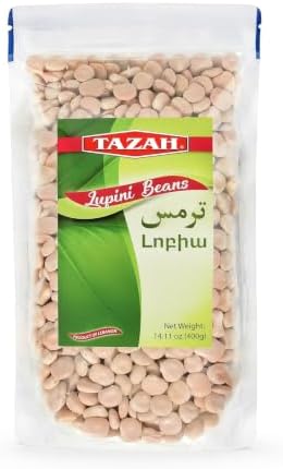 Lupini Beans Dry 14.11oz (400g) - Imported Dried Lupin Beans in Resealabe Bag