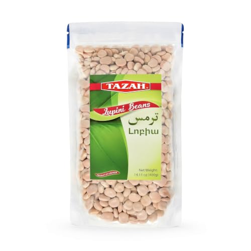 TAZAH Dry Lupini Beans, 14.11 oz (400g)