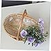 VICASKY Large Handheld Wicker Flower Basket Portable Flower Arrangement Basket Indoor Decorative Storage with All Match Style