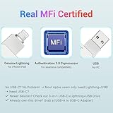 Genuine Apple MFi Certified 128GB iPhone Photo Stick - Real Capacity - encrypted Auto Backup Flash Drive for iPhone iPad Photos Videos Contacts Thumb Drive for iPhone-External-Storage iPad-USB-Memory - Image 8