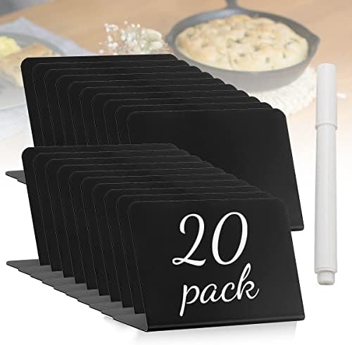 20Pcs Mini Chalkboard Signs for Food,Small L-Shaped Food Labels for Party Buffet,Table Chalkboard Signs for Weddings,Birthday,Parties,Carnival Prom Activities