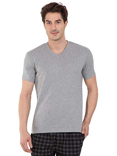 Image of Jockey Men's Solid Regular Fit T-Shirt (2726-0105-BLACK XX-Large)