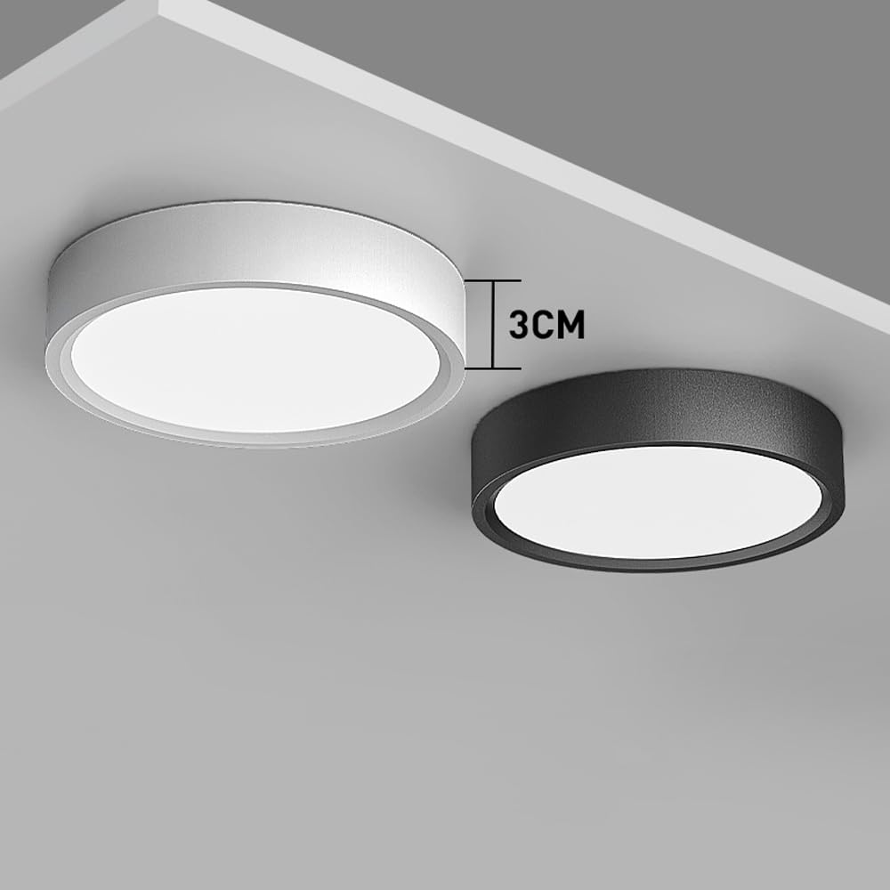 Zawieszenie LED 5,5 cala 24 W Disk LED Światła Nowoczesne Wnętrze Ultra-Cienkie Downlights Czarne wpuszczane Sufitowe Downlight okrągłe aluminiowe reflektory 6000 K Światło dzienne Nie Bądź