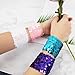 Fcnjsao Fashionable Sequins Cuffs For Wrist Blingbling Stretchable Arm Sleeve For Cosplay Stretchy Elastic Arm Sleeves For Shows