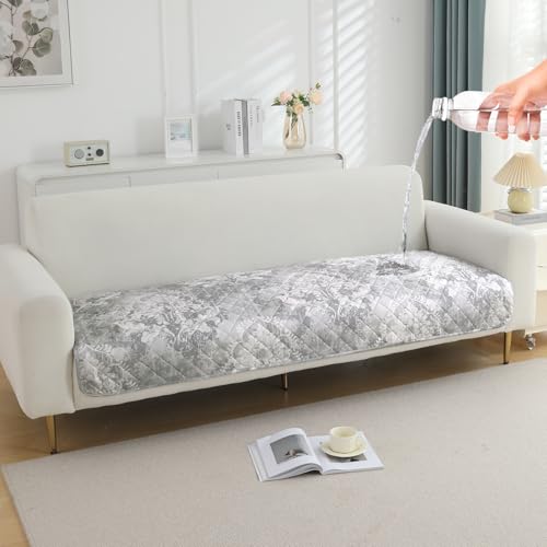 Image of HOKIPO Printed Waterproof + Anti-Slip + Quick Dry Sofa Seat Mats, Motifs Cloud Grey - Length 110cm (AR-5230-P4)